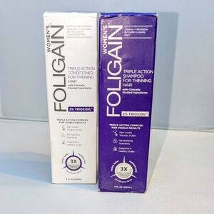 8 FL. Oz. Bottles of Foligain Shampoo & Conditioner
